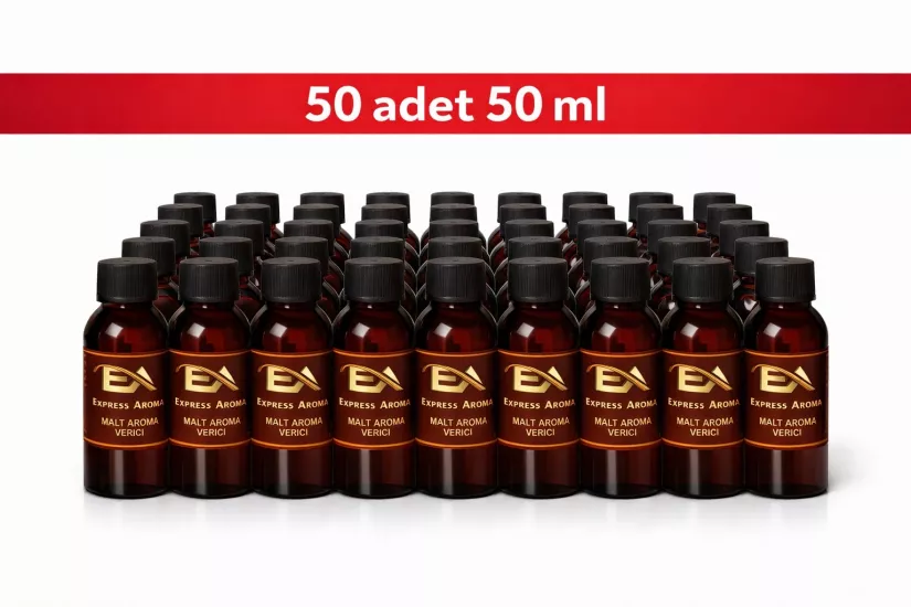 MALT AROMA VERİCİ KIRMIZI 50 ML x 50 ADET BAYİ PAKETİ